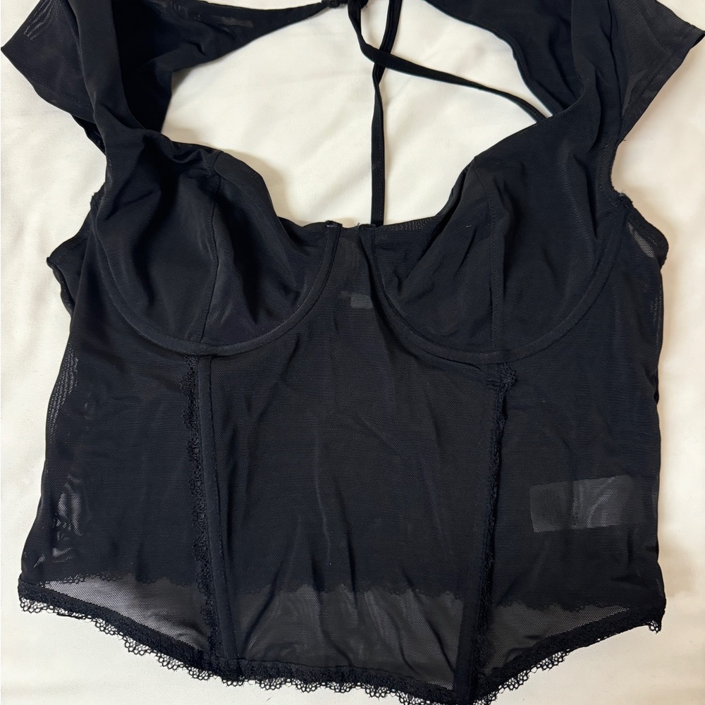 Garage black corset top size M